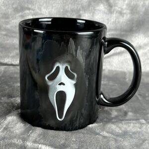 Ghost Face Scream Horror Movie Black Ceramic Coffee Mug Bioworld  Cup NEW